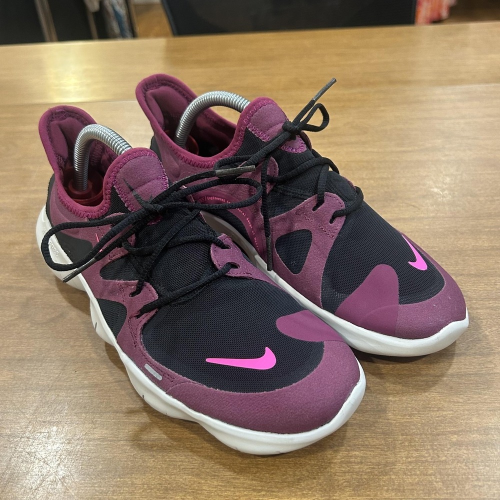 Nike Free RN 5.0 Shoes Womens Size 7.5 Purple Black Running Sneakers AQ1316-007